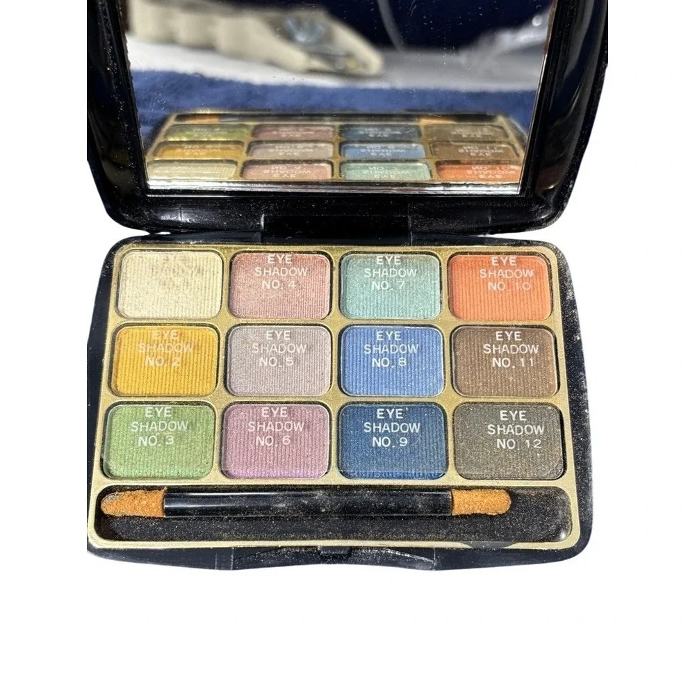 Vintage 80s Fmax De Luxe 12 Color Eyeshadow Palette Style 702 New In‎ Box 0.53oz